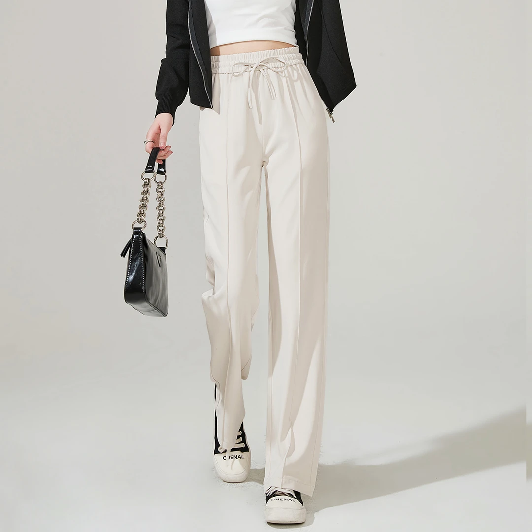 【逸阳断码清仓】逸阳西装裤2025新款高腰垂感休闲显瘦阔腿裤 21-24