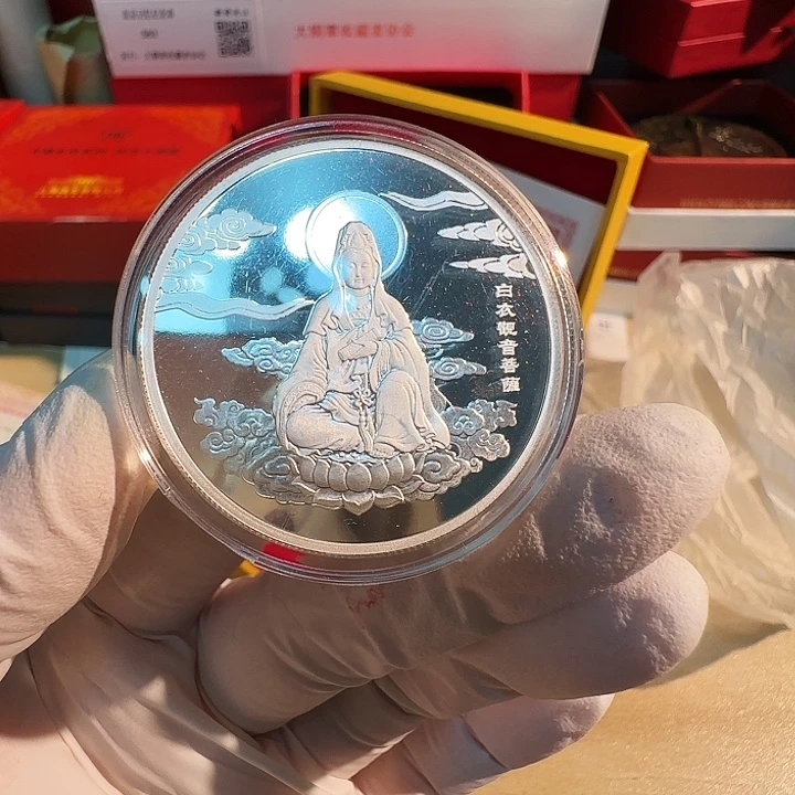 *****其他普通金属白衣观音银本银2盎司