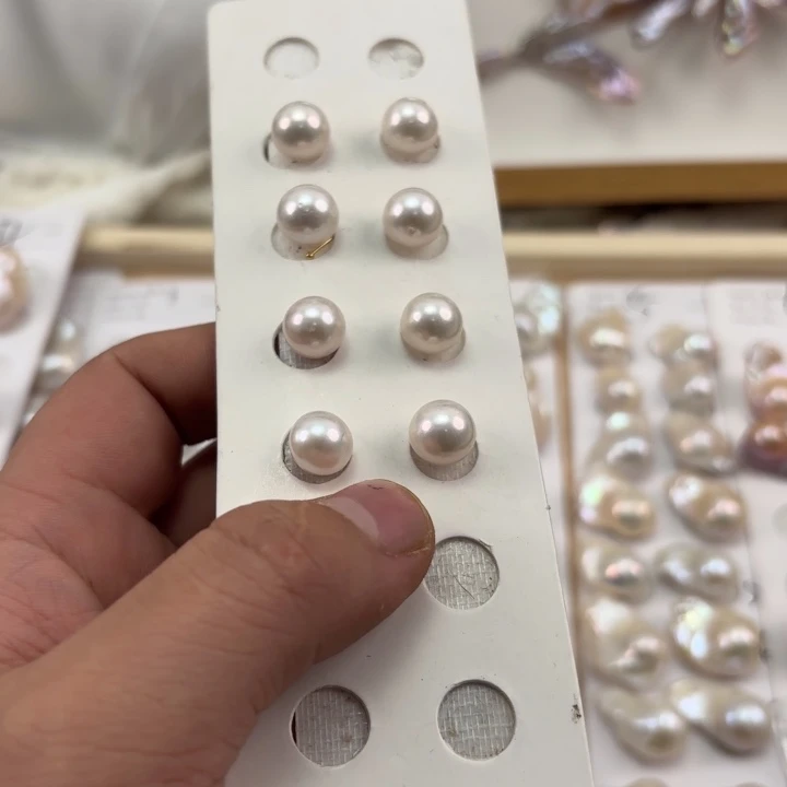 耳钉未镶嵌淡水珍珠