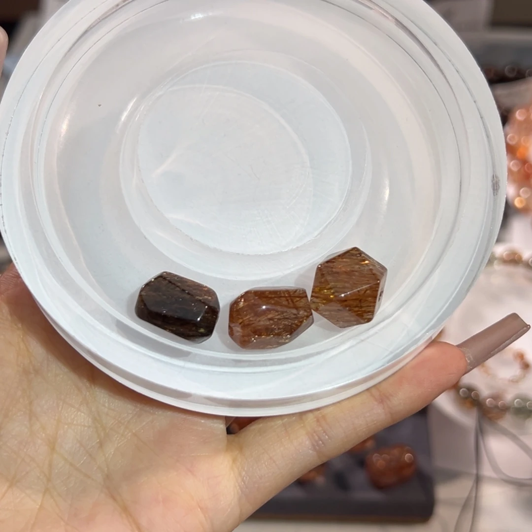 源***益未镶嵌水晶手链黑金超七