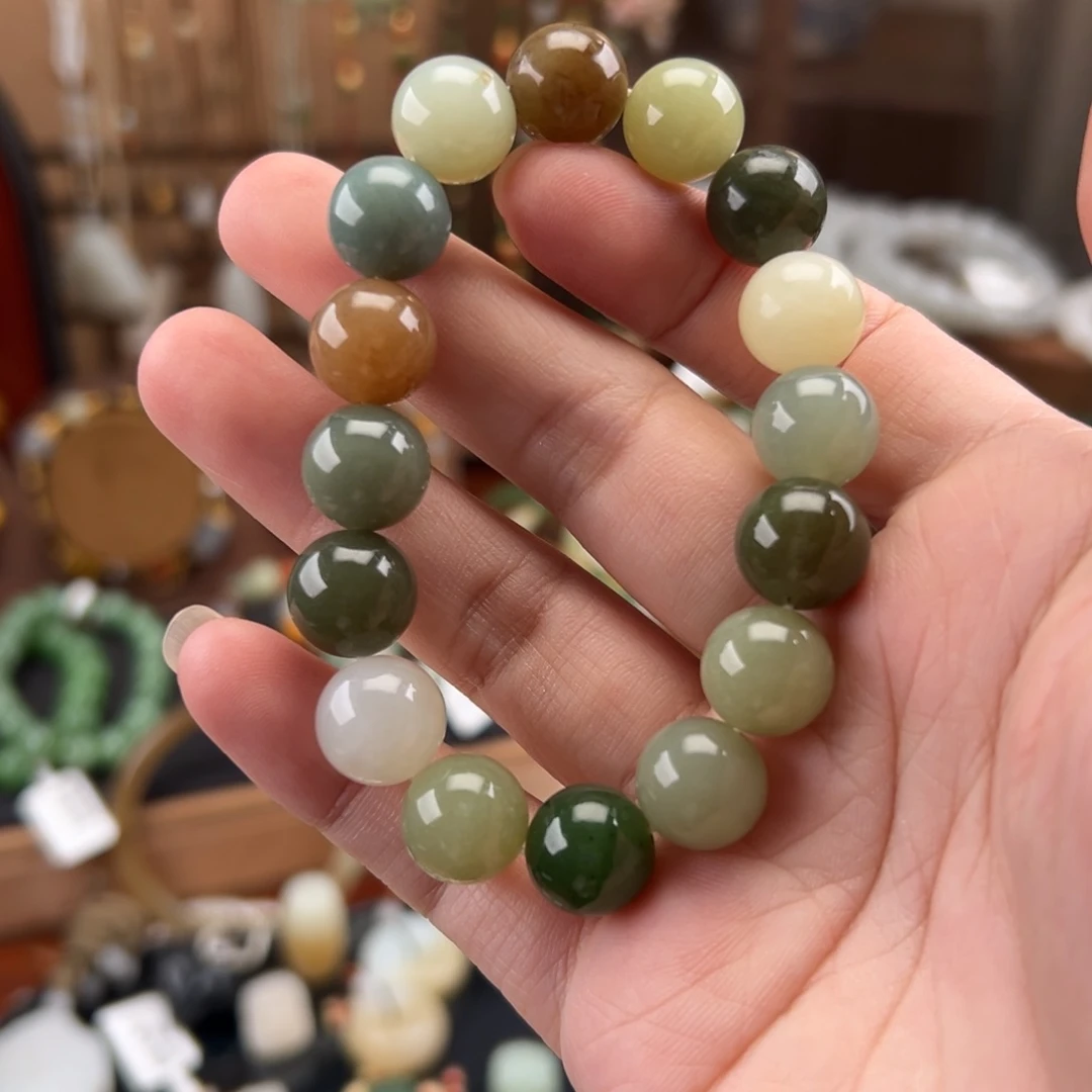 未镶嵌手串和田玉多宝手串