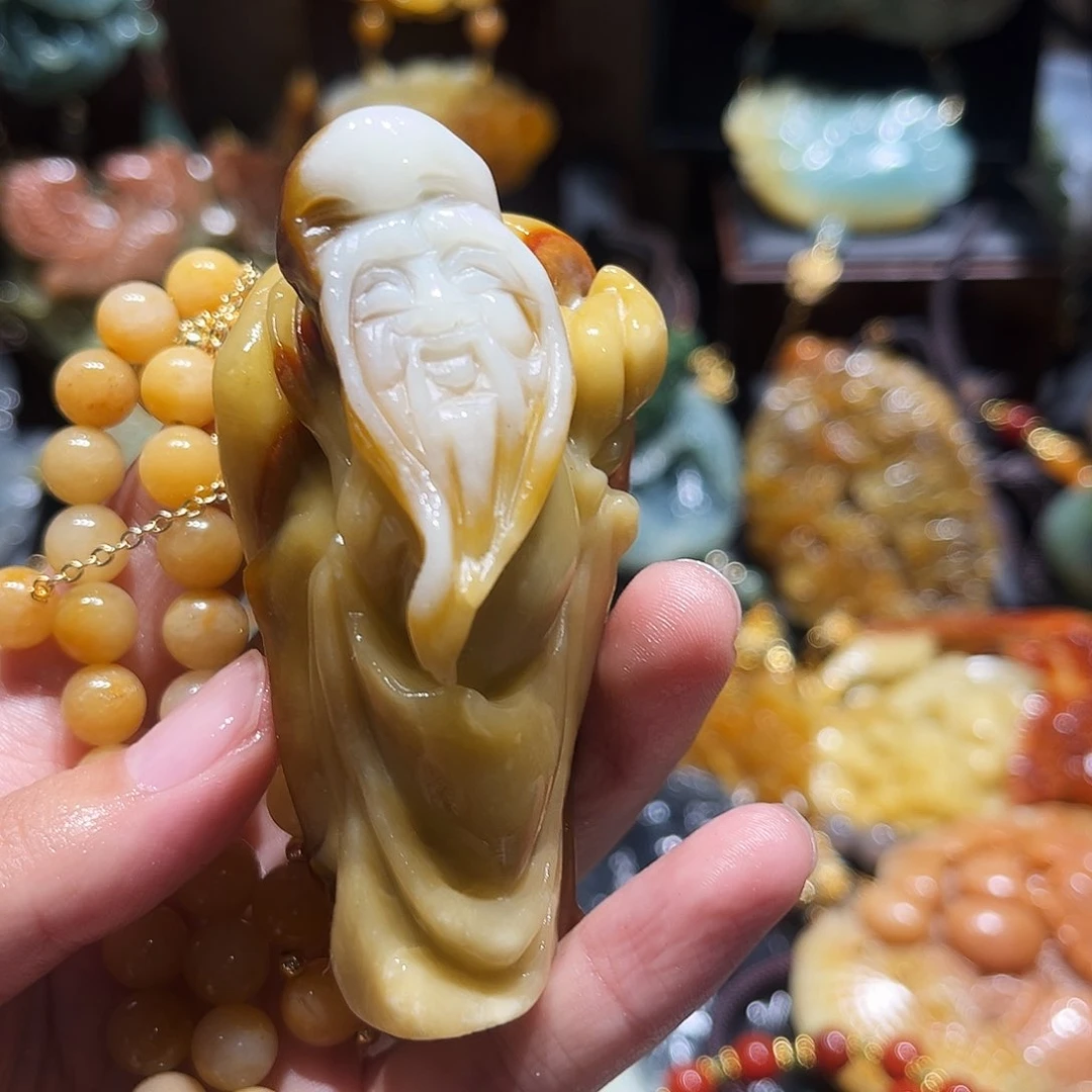 岫玉未镶嵌毛衣链