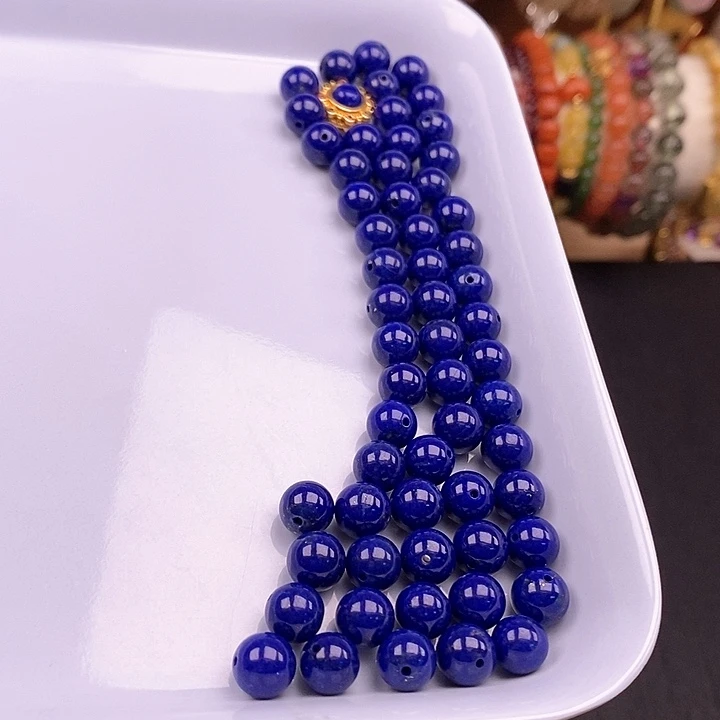 未镶嵌卡8青金石10个玛瑙/玉髓
