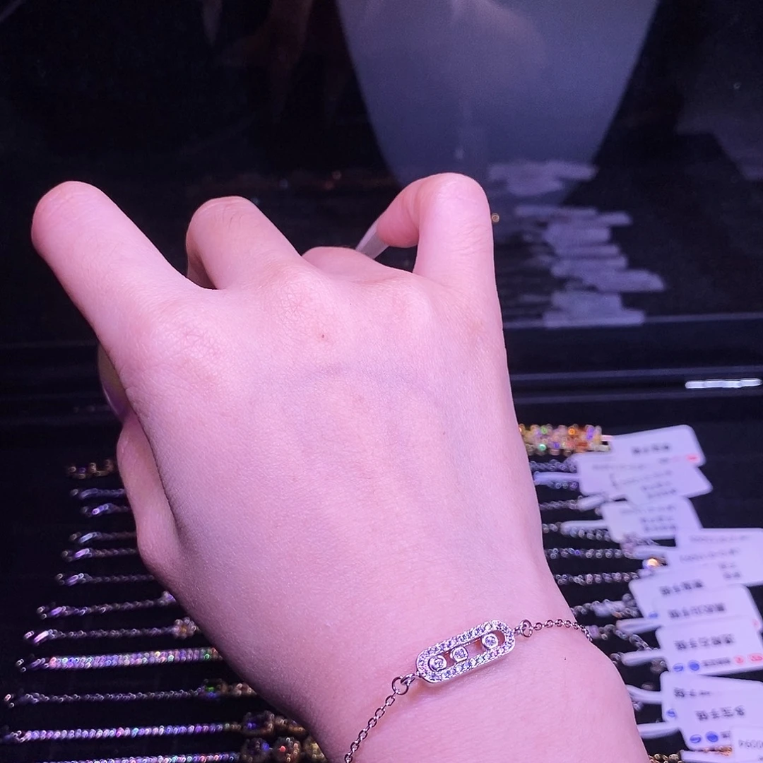 锆石灵动手链925银