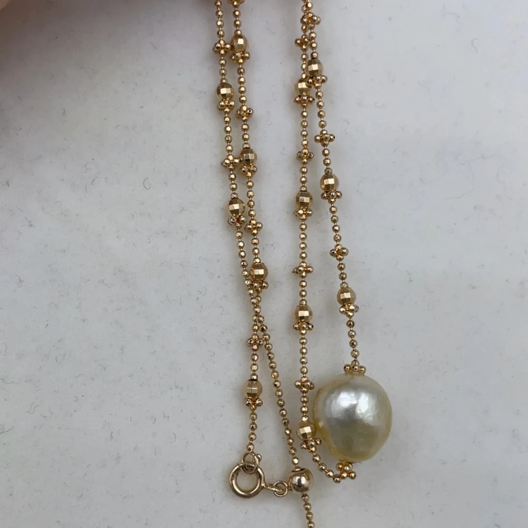 海水珍珠颈饰银S925镶嵌