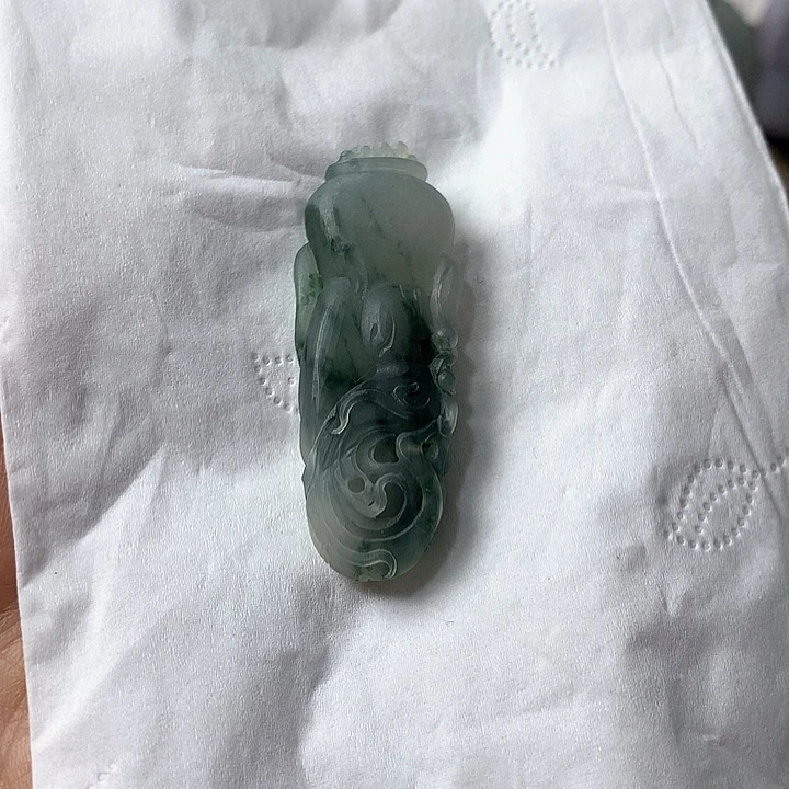 未镶嵌定制翡翠人生如意 毛货 无鉴赏期