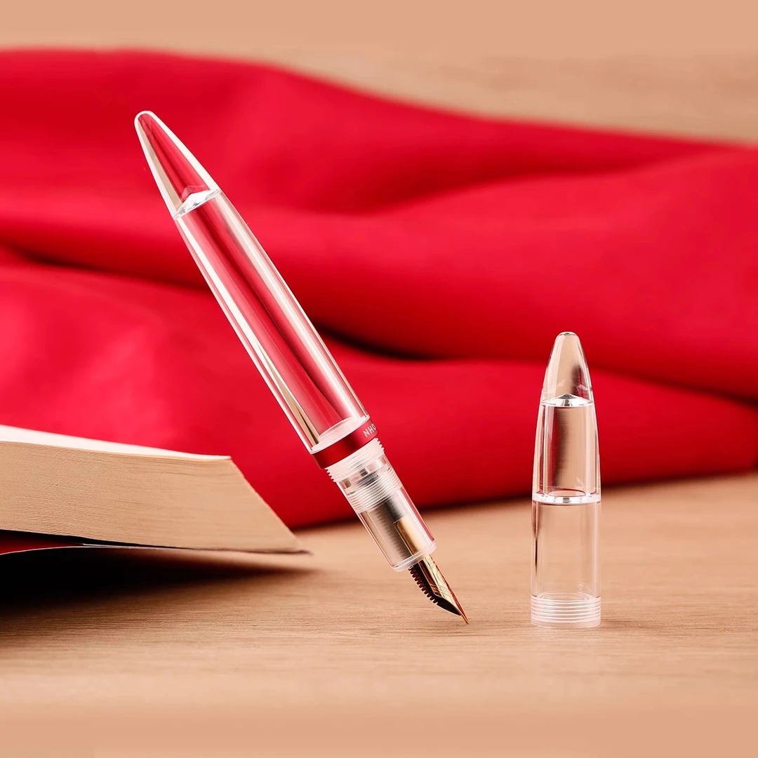 末匠M2透明亚克力钢笔玩彩彩画练字送礼学生小巧储墨量大镀金笔尖