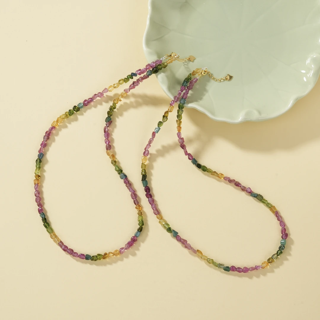 【云上叙】碧玺项链-多样性发其一-随形 V57500-M（甄选）