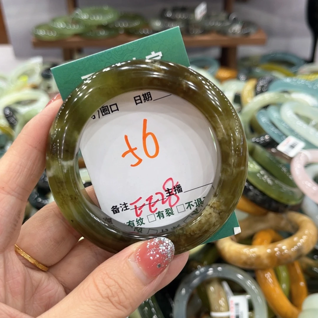 未镶嵌蛇纹石玉手镯手镯