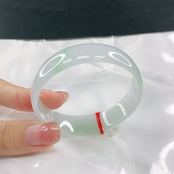 翡翠未镶嵌手镯圈51，05073