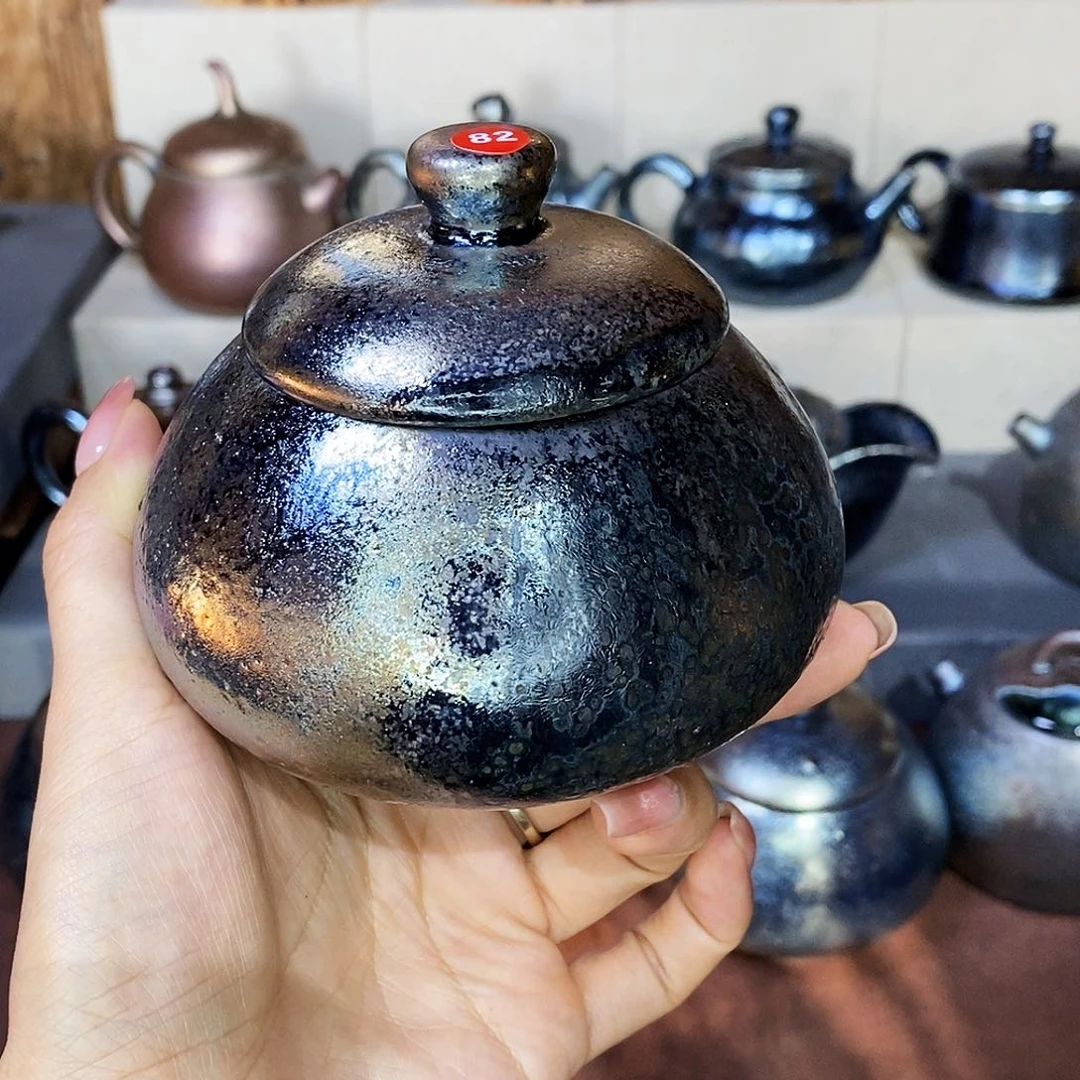 杯勿*语云南建水紫陶柴烧茶叶罐