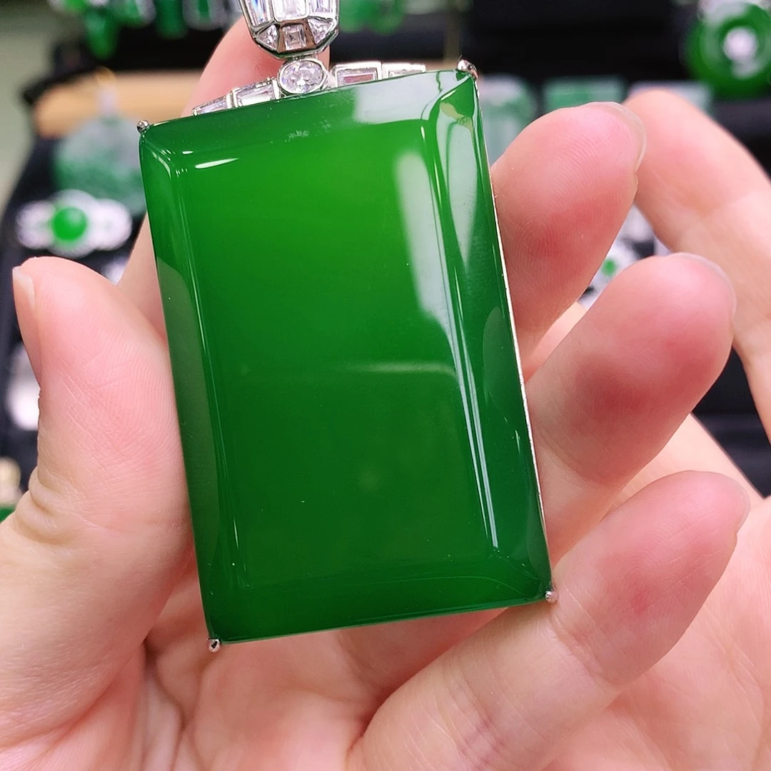 玛瑙/玉髓吊坠银S925镶嵌