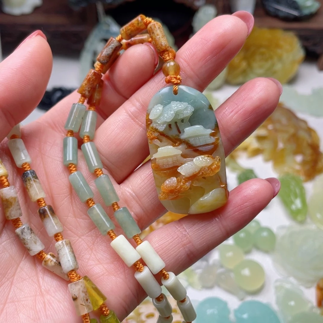 蛇纹石玉颈饰未镶嵌