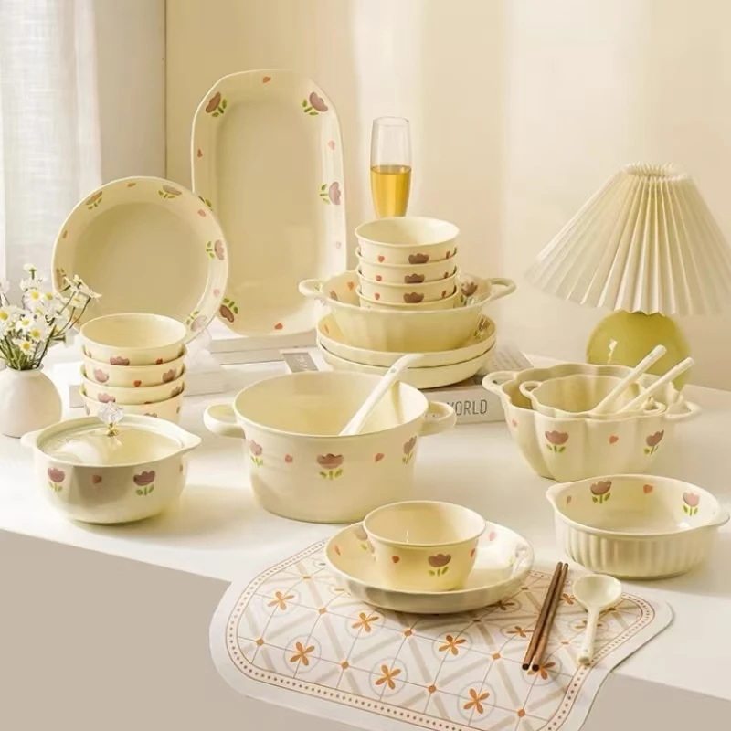 【木子】精品陶瓷餐具碗盘碟套装包邮浮力