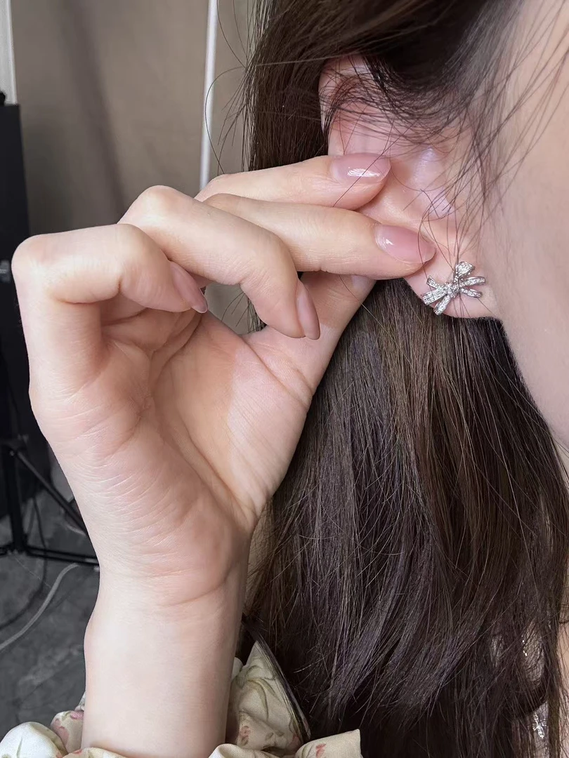 【VC珠宝】001606  k立体蝴蝶结耳钉  ZSES