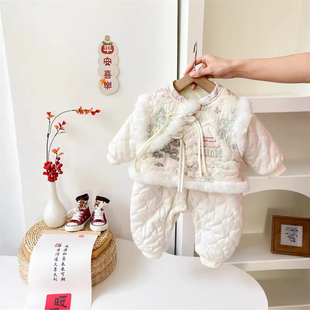 807古风刺绣拼接连体衣