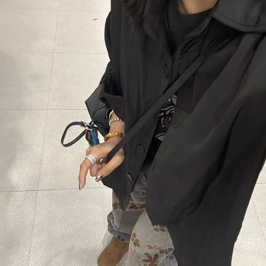 SISTERS【省心黑衬衫】黑色薄棉衬衫