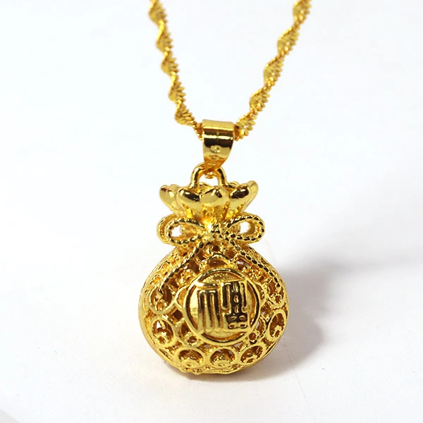 【安欣.】K色掐丝工艺镂空袋合金吊坠SOD02