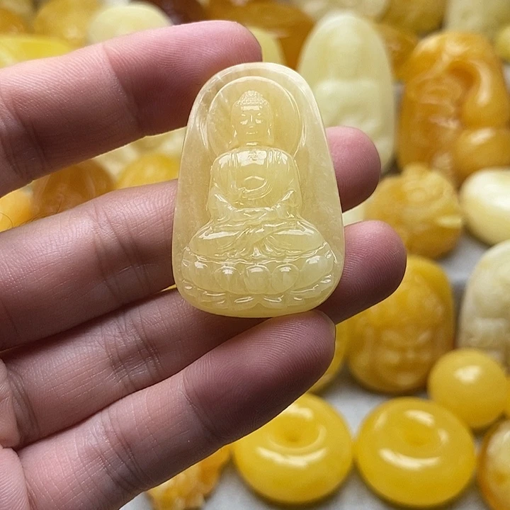 琥珀颈饰未镶嵌琥珀蜜蜡吊坠
