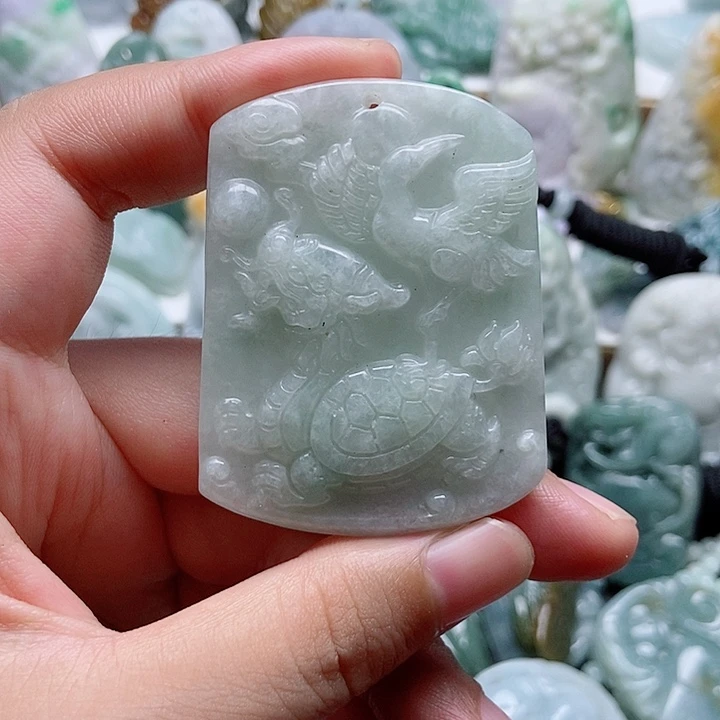 翡翠未镶嵌吊坠(不含链)1