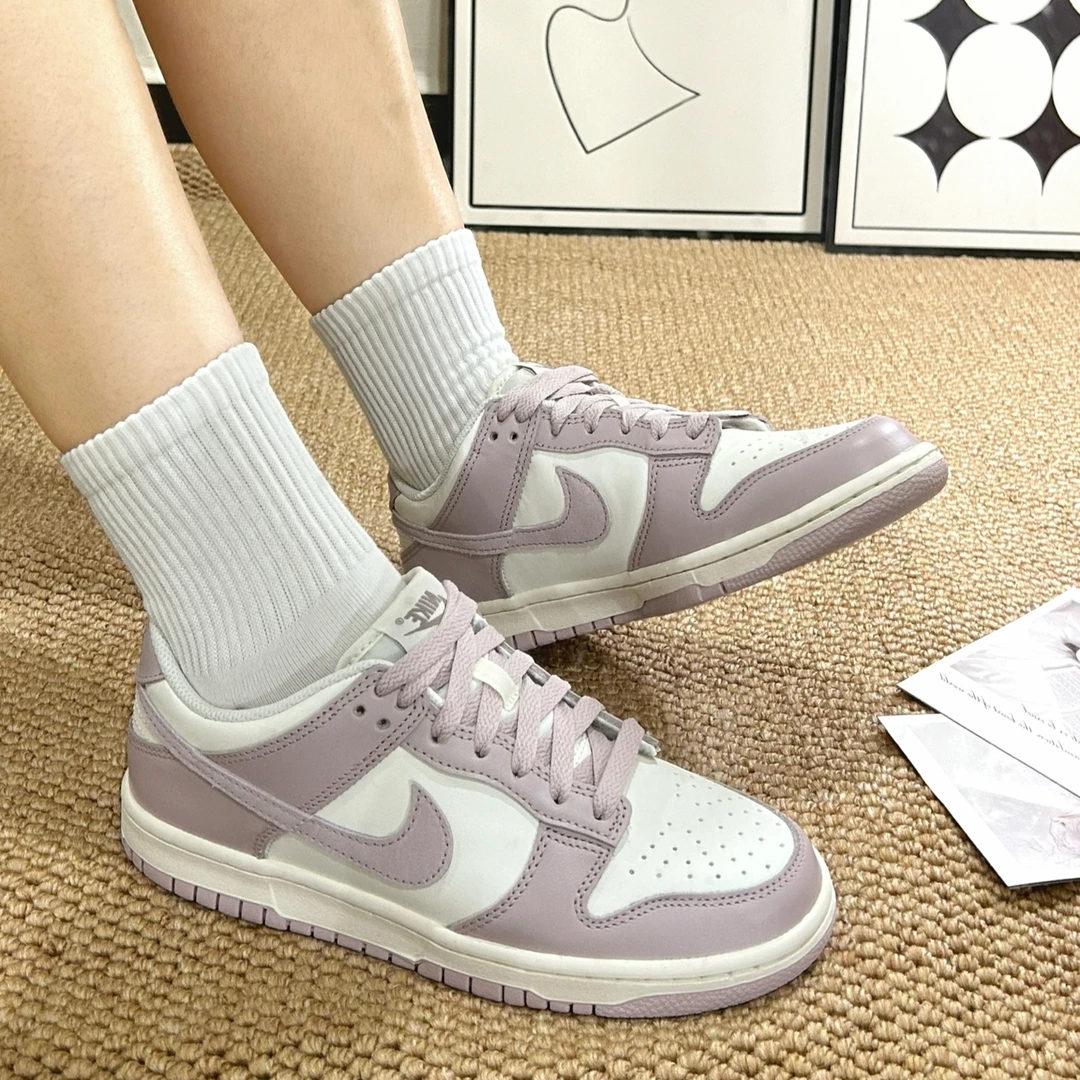 Nike Dunk LOW 舒适百搭 防滑耐磨 儿童板鞋 粉白色 FB9109122