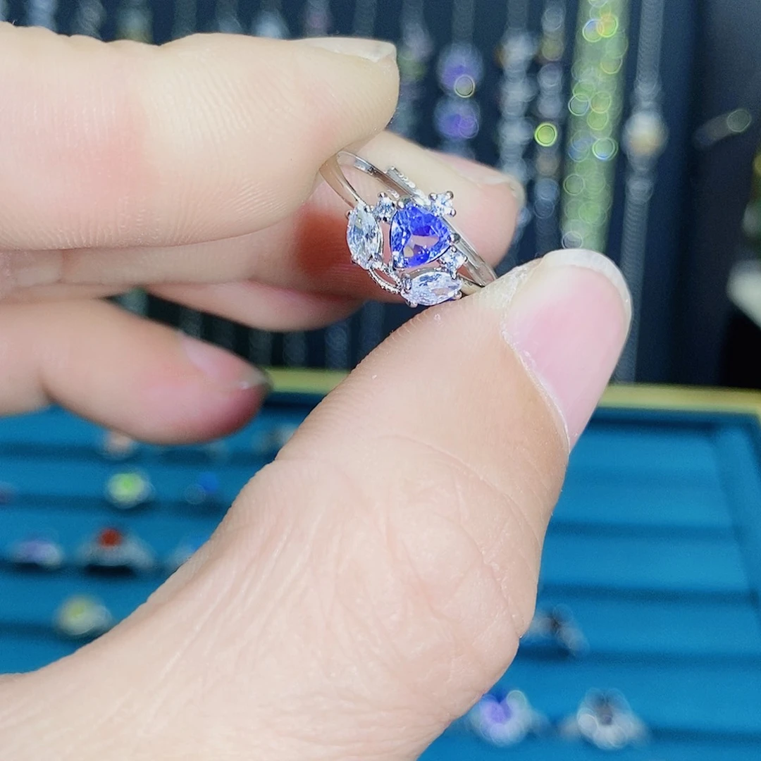 紫晶珠宝半成品银S925镶嵌