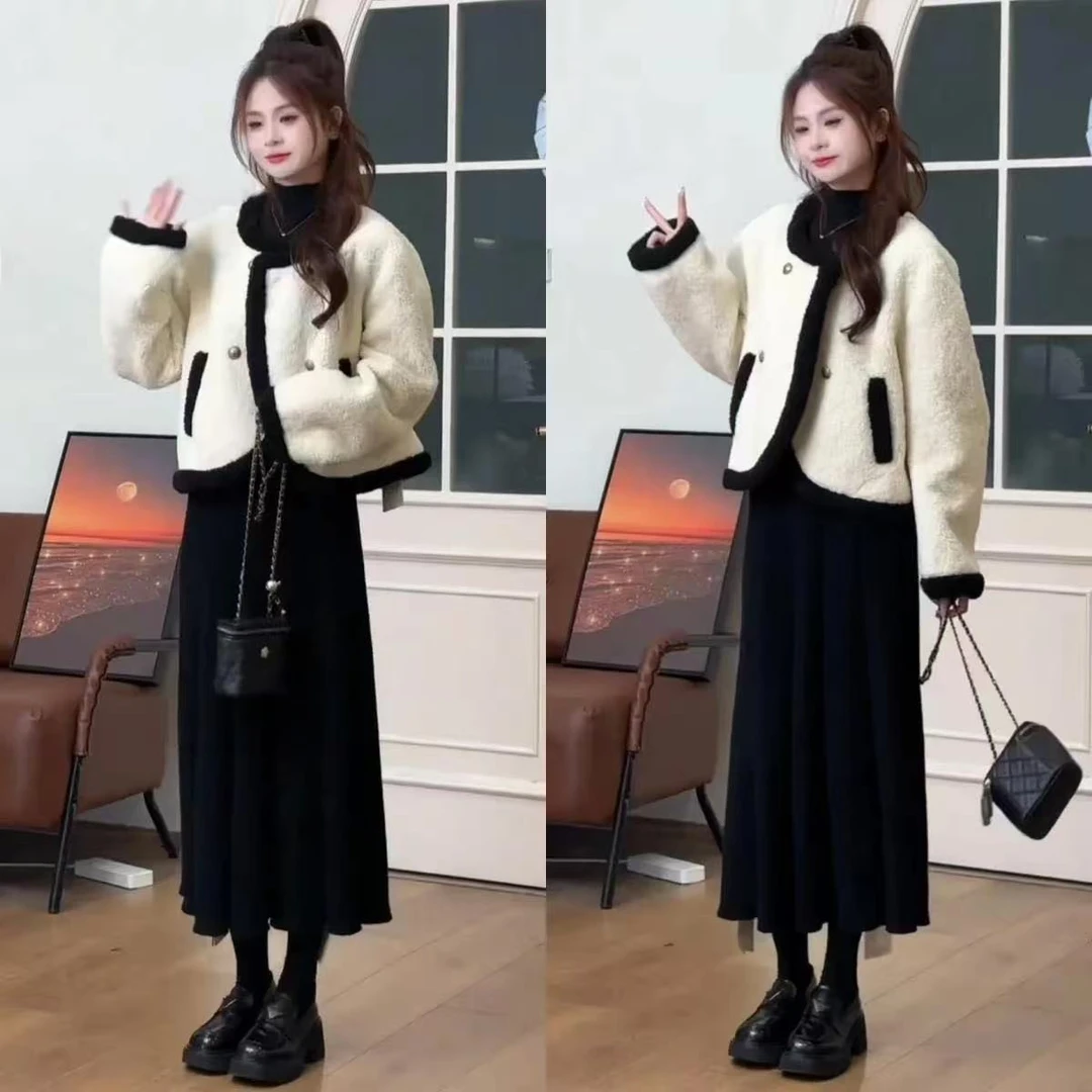 2025新款小香风时尚百搭高腰半身裙