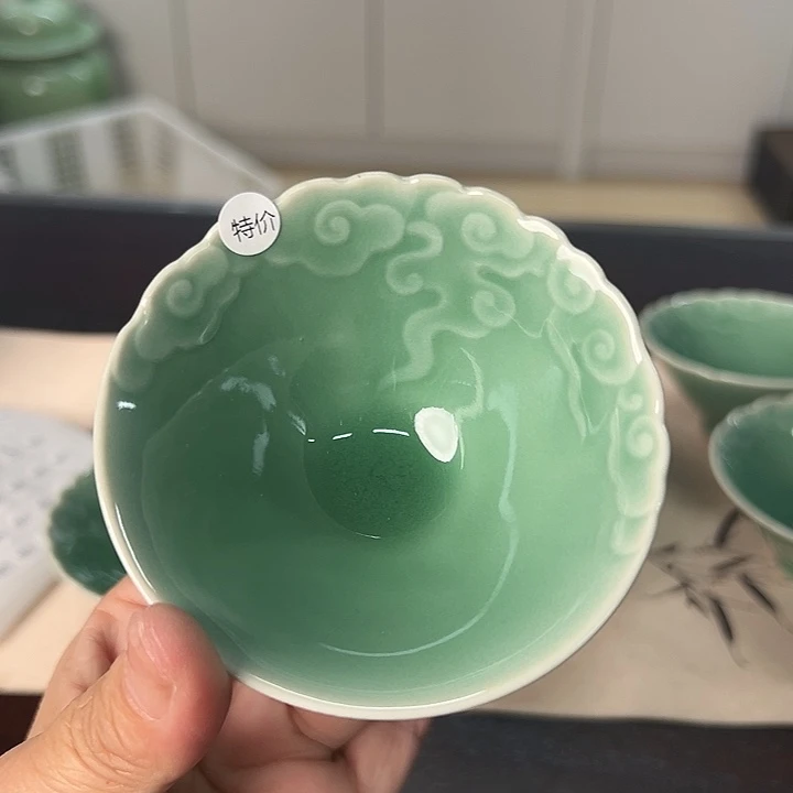 龙泉云间青瓷小米茶器