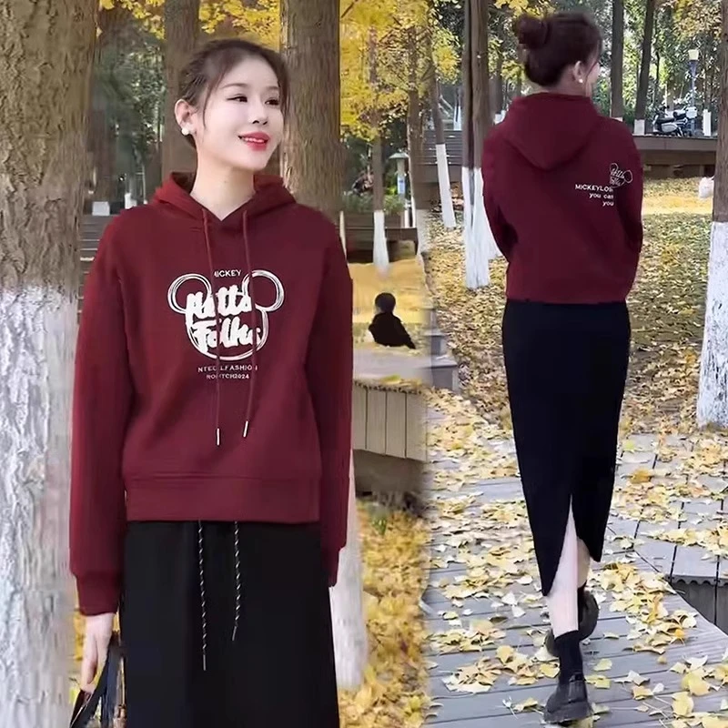 欧货连帽卫衣女2025春秋新款宽松时尚减龄百搭上衣休闲外套t恤衫