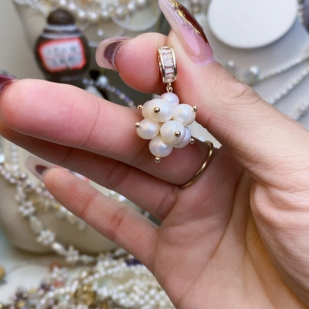 淡水珍珠颈饰银S925镶嵌