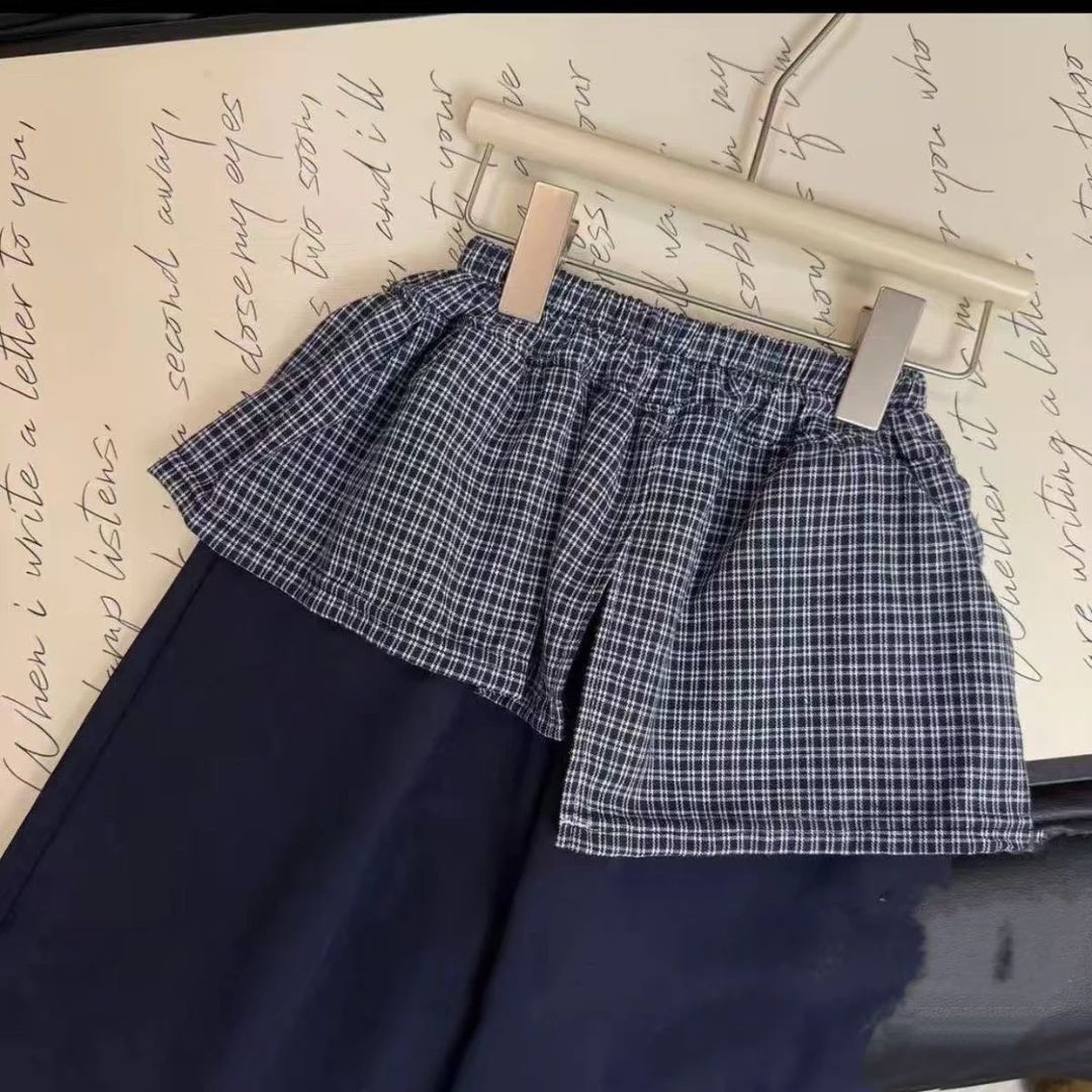 【高品质】巴拉拉女童裤子春秋装2025新款洋气女宝宝假两件休闲裤儿