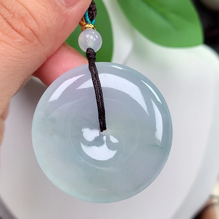 翡翠未镶嵌颈饰平安扣 35.4x5.5m