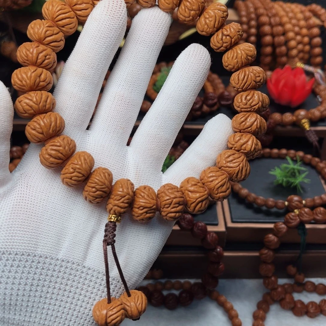 吊坠桃核小**拿18矮桩祥云佛魔圈