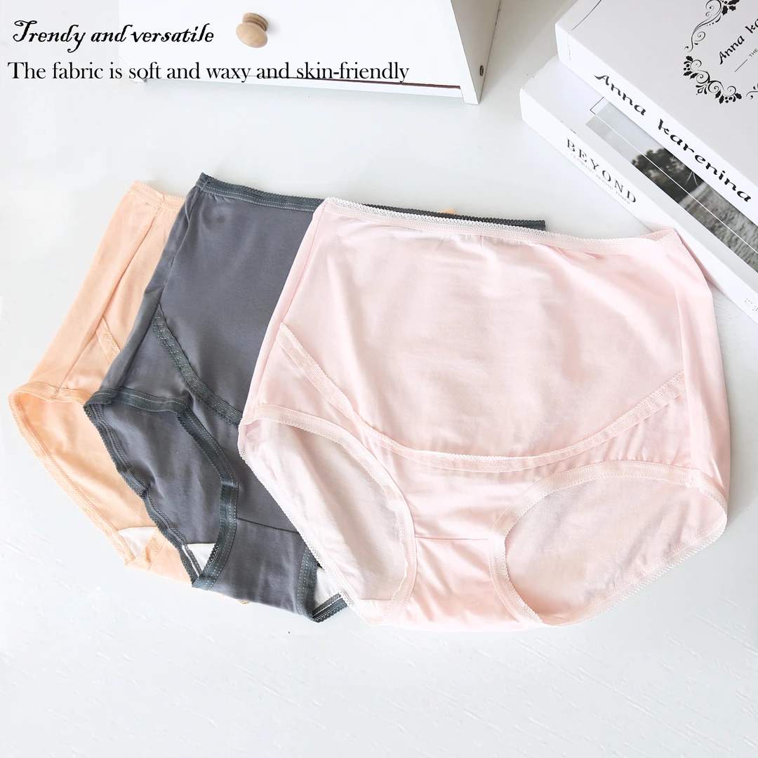 3条装！女士中高腰美体内裤镂空装饰提臀收腹裤KK609塑形显瘦