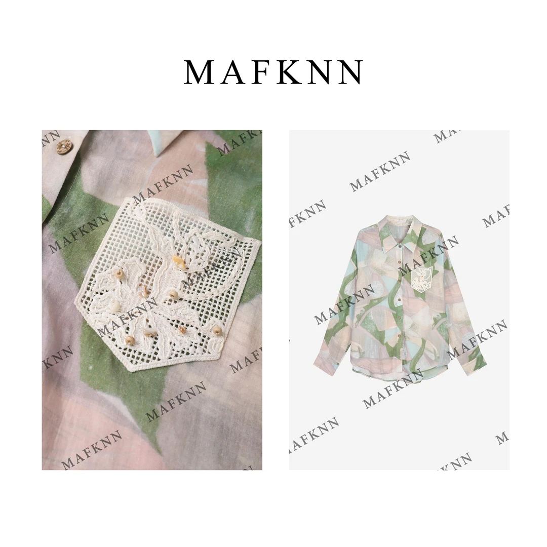 MAFKNN/玛肯时尚休闲简约纯色百搭纽扣长袖夏季衬衫MK12404