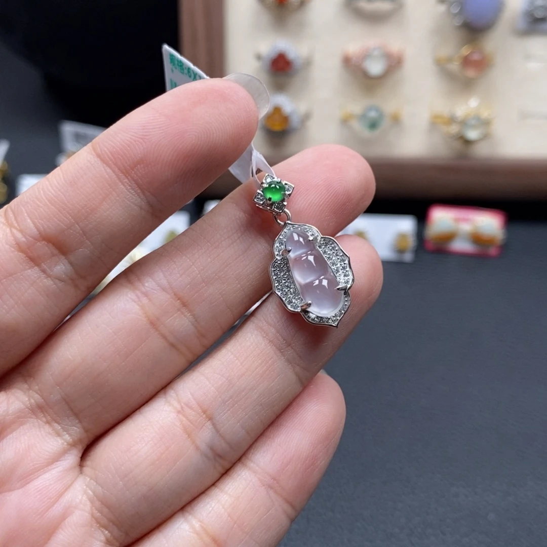翡翠银S925镶嵌戒指