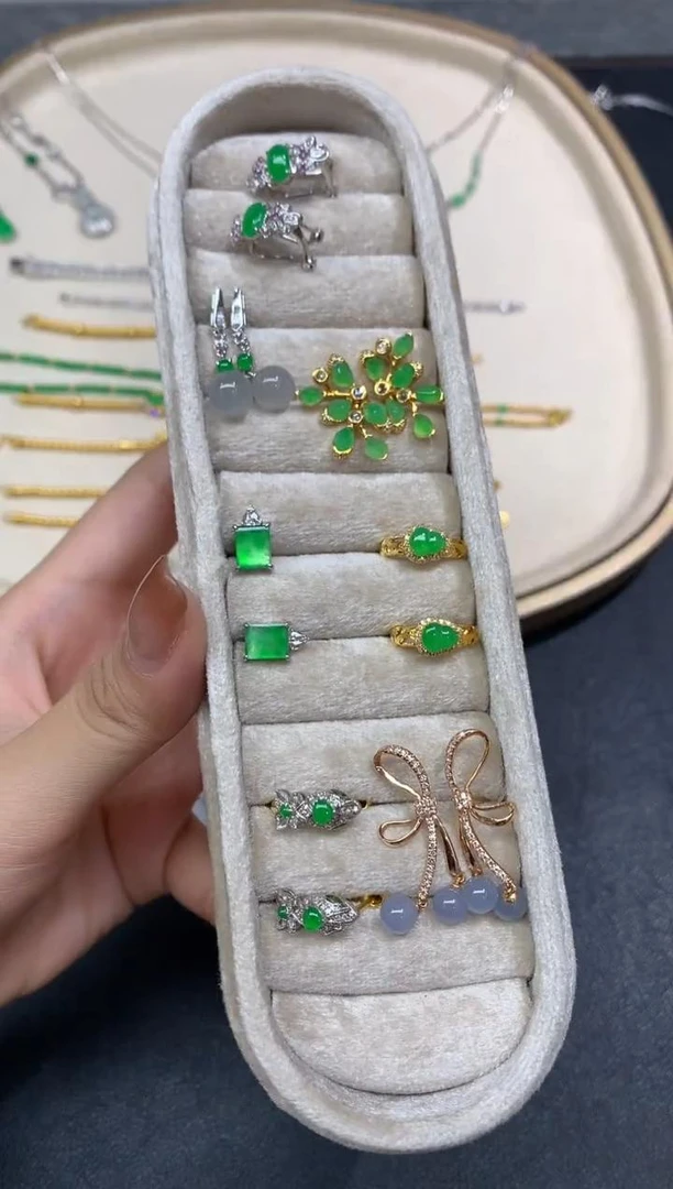 【小鱼严选耳饰盘】翡翠耳饰-18K金-多样性发货-DJ05|CXQ21