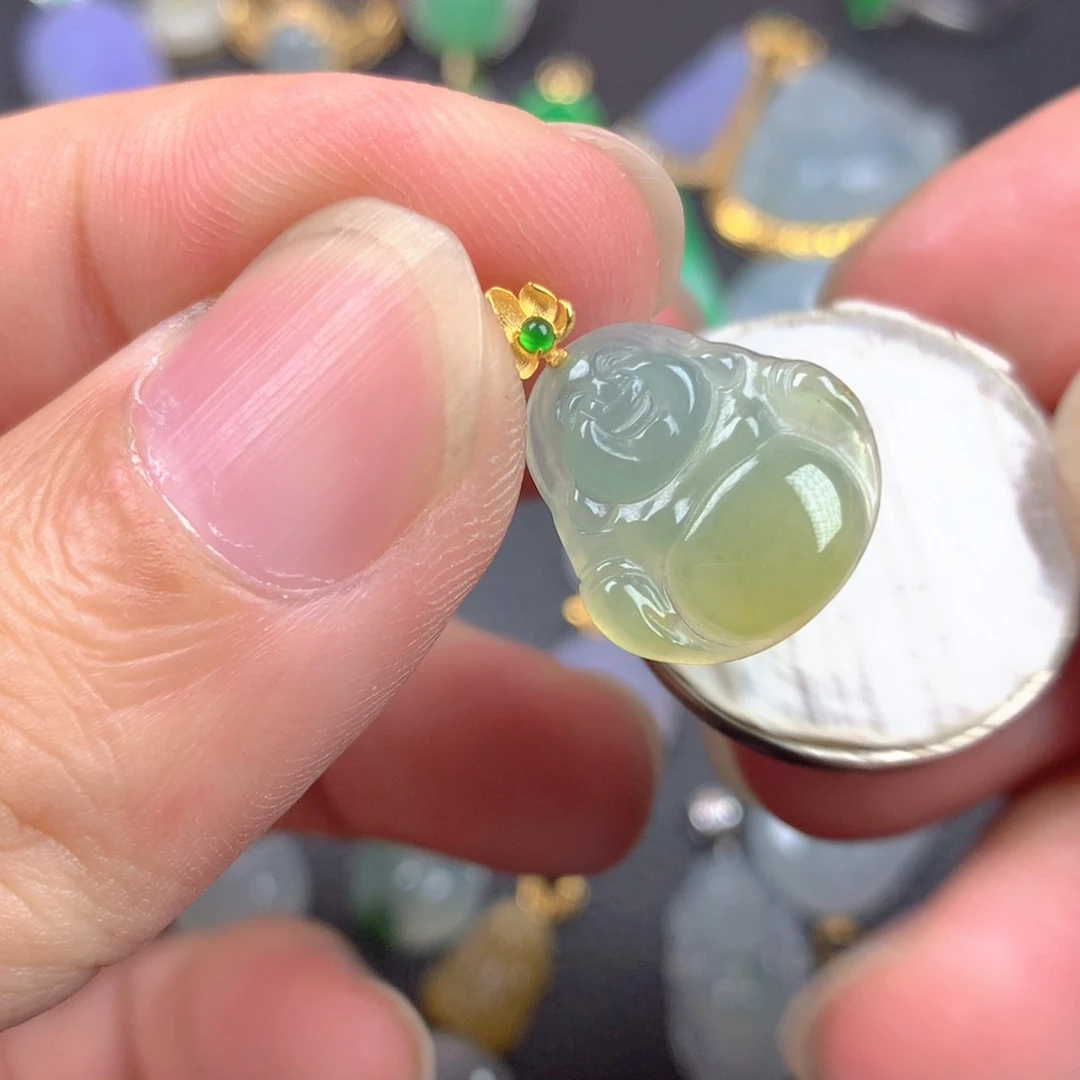 【闪购商品】翡翠18K金镶嵌颈饰翡翠