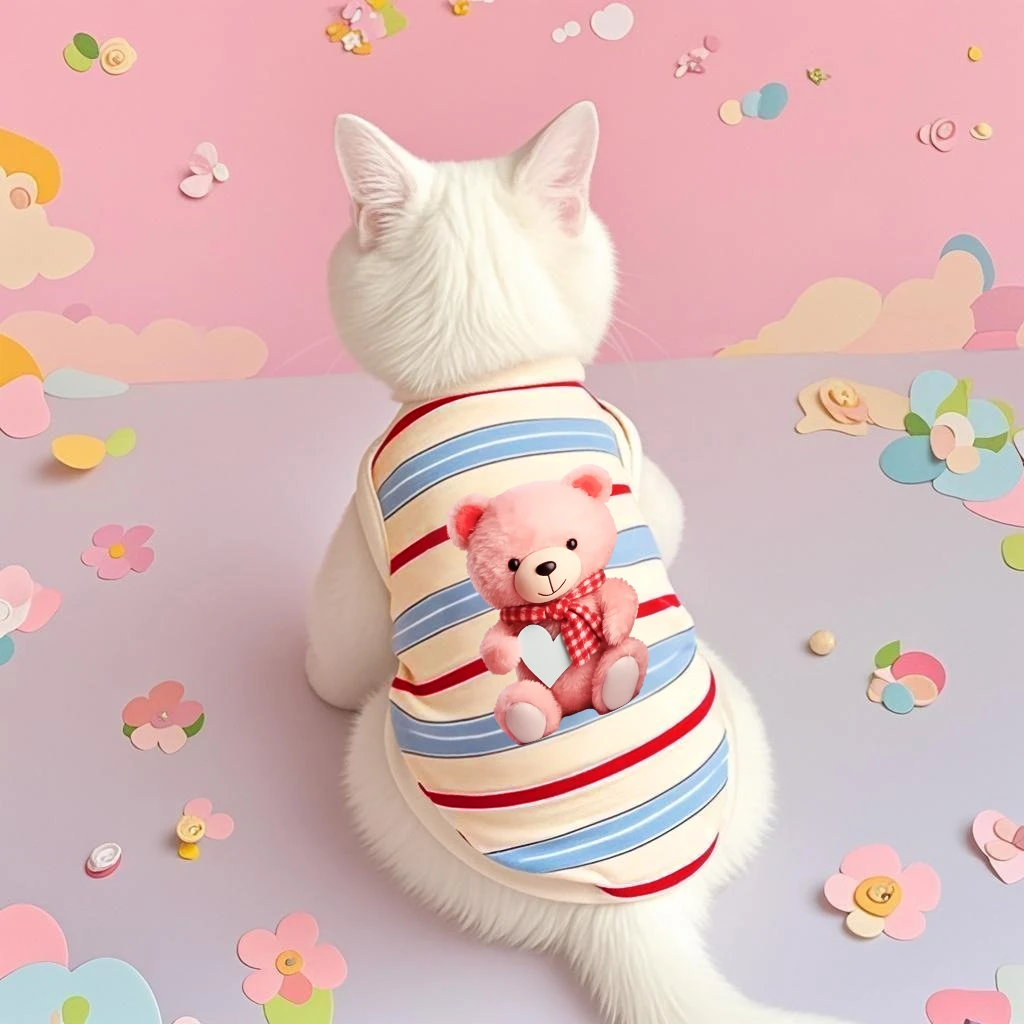 宠物狗狗猫咪夏季薄款防晒防掉毛背心夏天衣服柯基比熊夏装小型犬