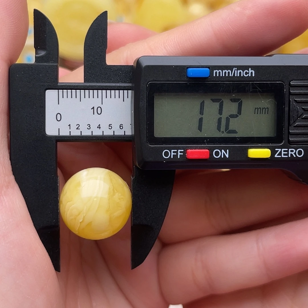 琥珀未镶嵌裸石蜜蜡圆珠梦