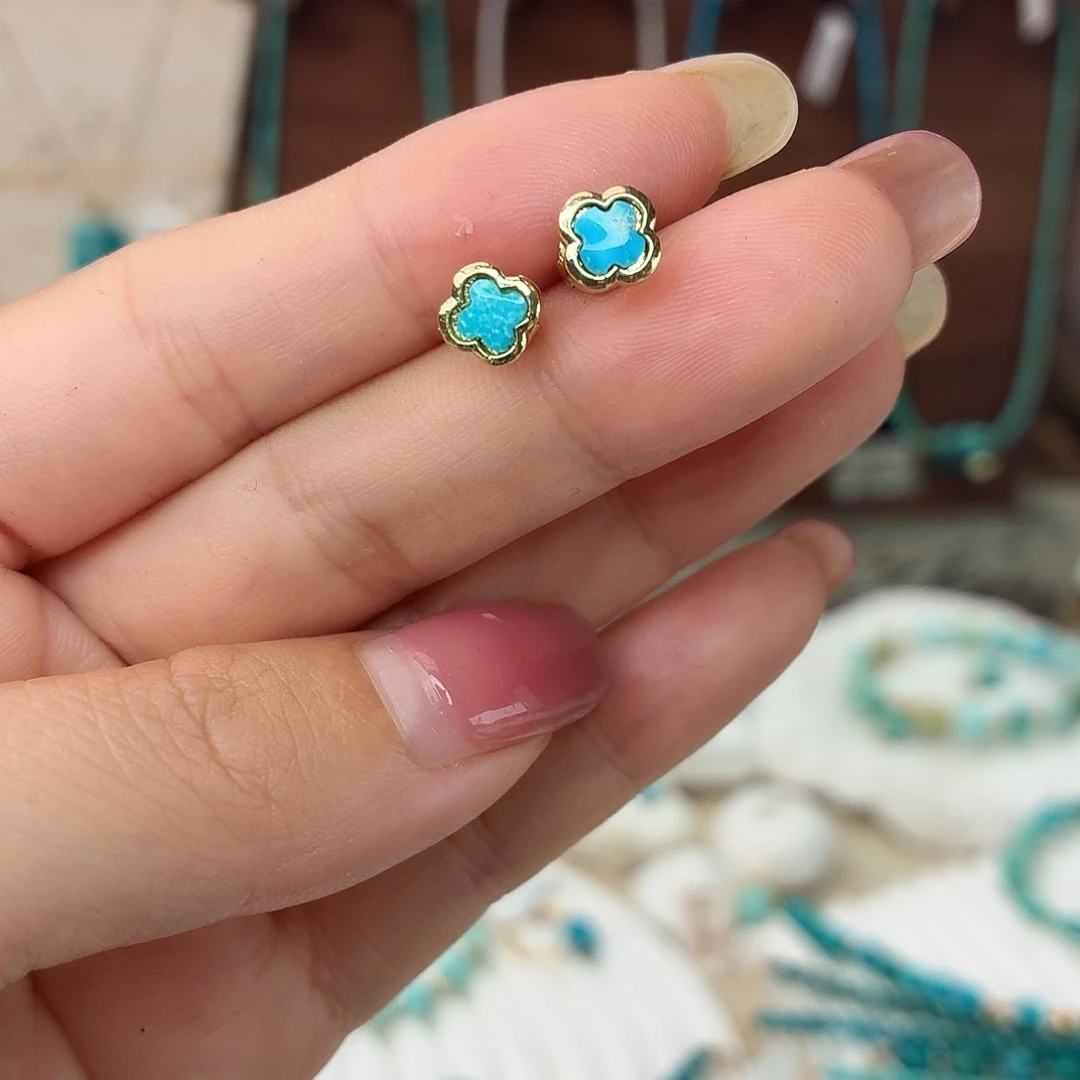 绿松石合金耳饰耳钉