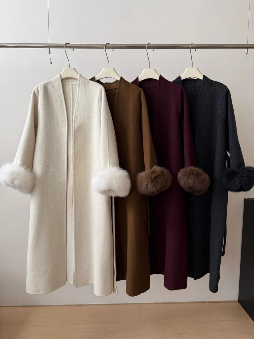 【苏姿提】8888冬季女装新款设计师时尚宽松双面羊毛大衣集合链接