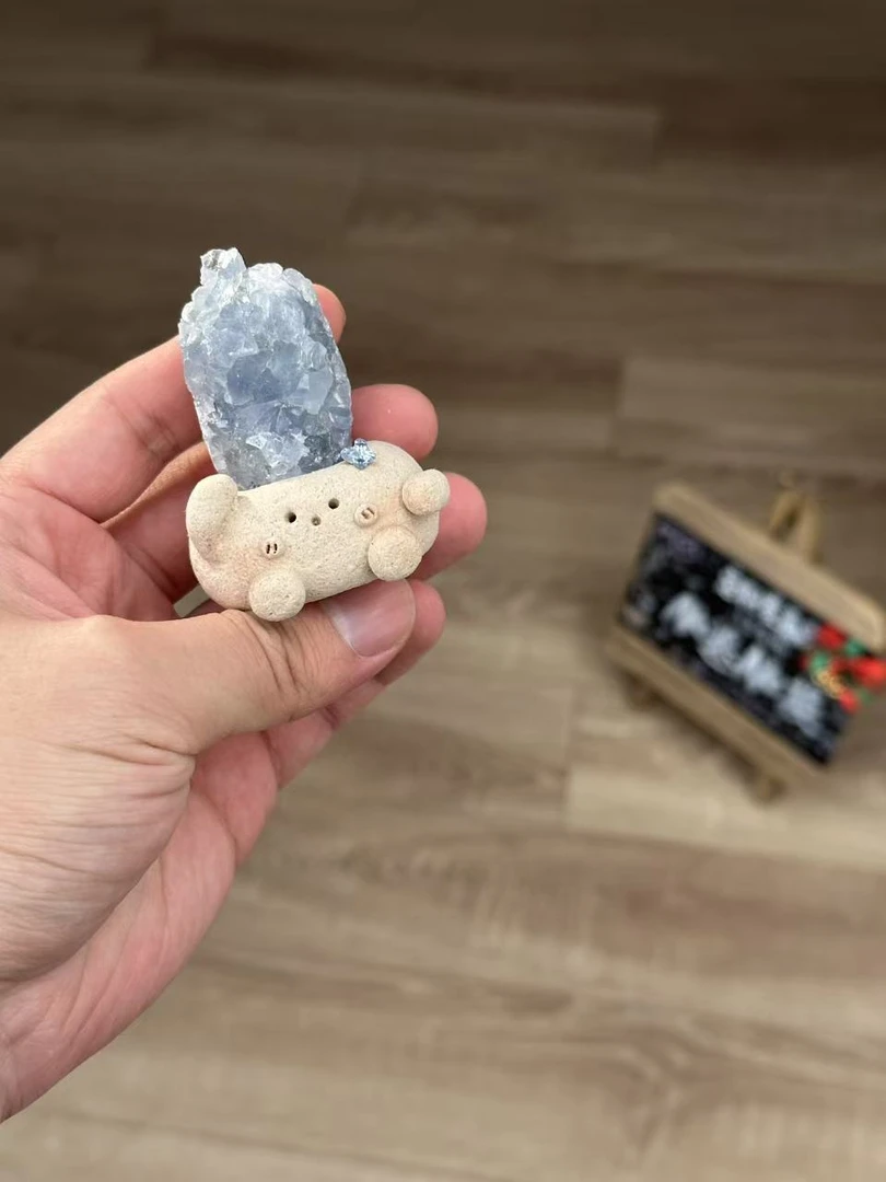 水晶小豆丁可爱天青2