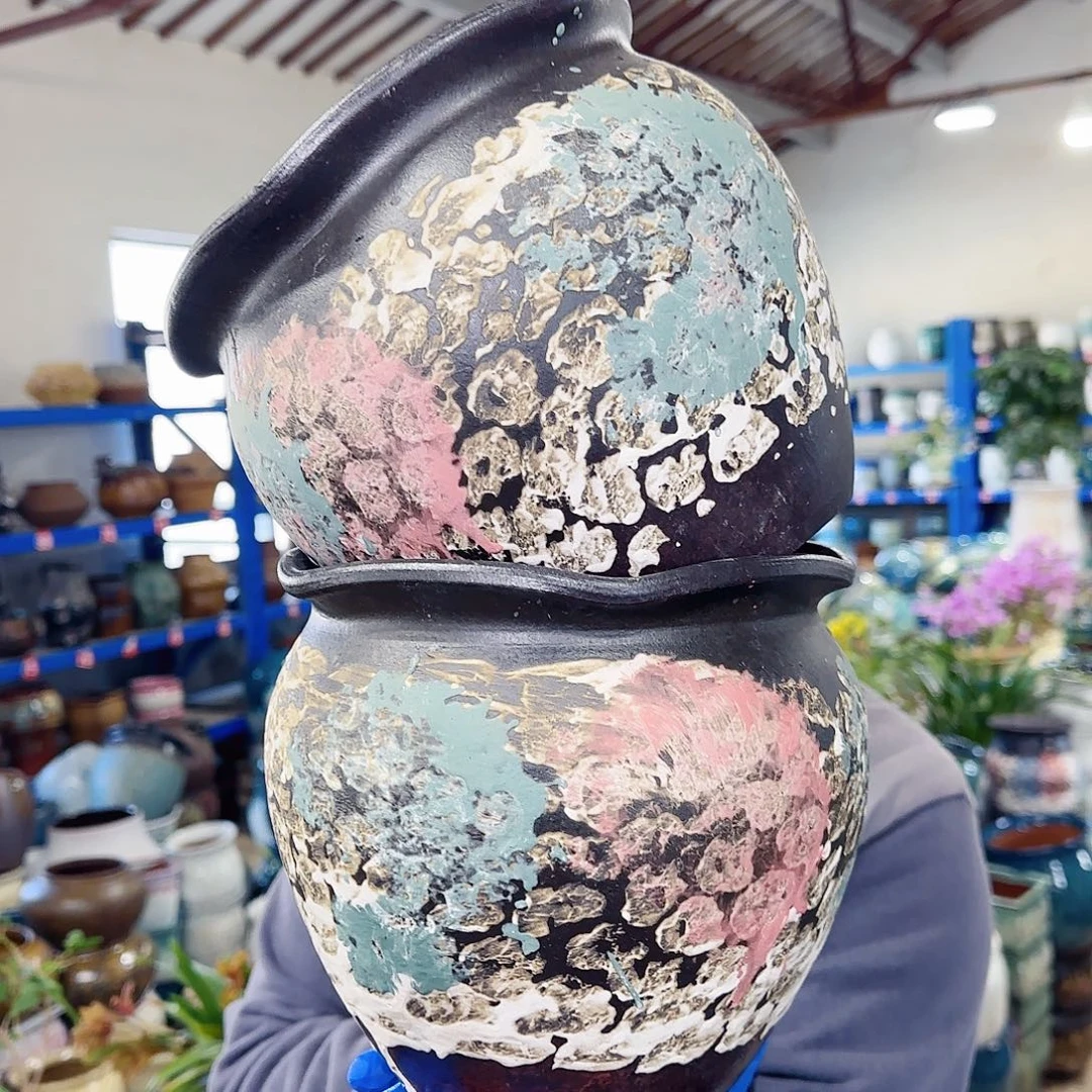 紫砂花盆高18口20