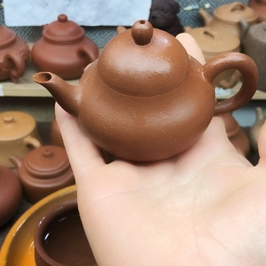 茶壶紫砂将坡泥梨100豪升左右瑕疵