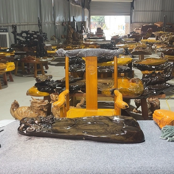 A***川阴沉金丝楠木茶盘