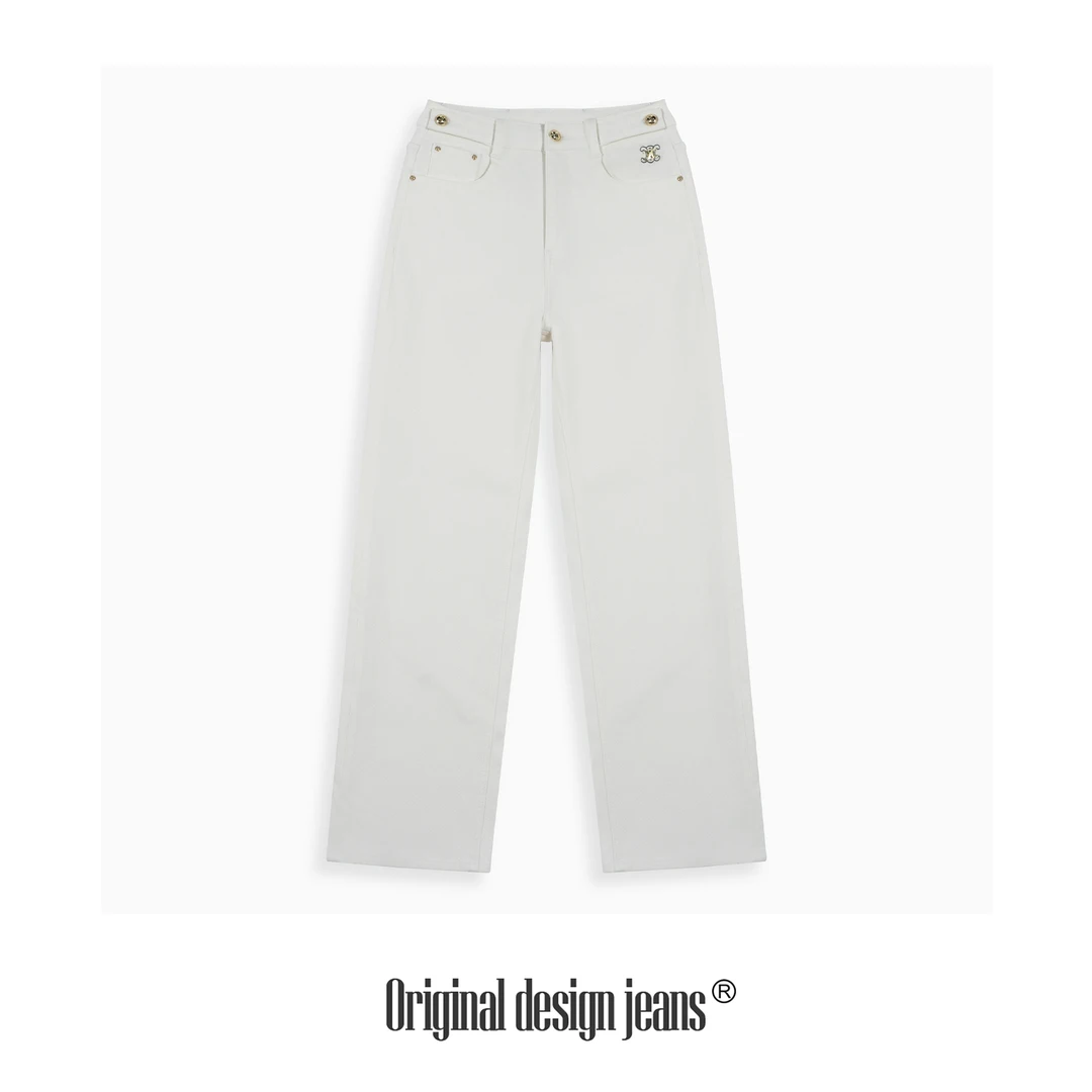 【杨晓芸专属】KKoriginal 小翻盖 春季新款直筒裤 98912