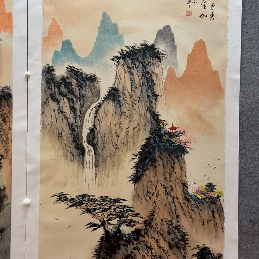 国画刘儒樵四尺山水尺寸