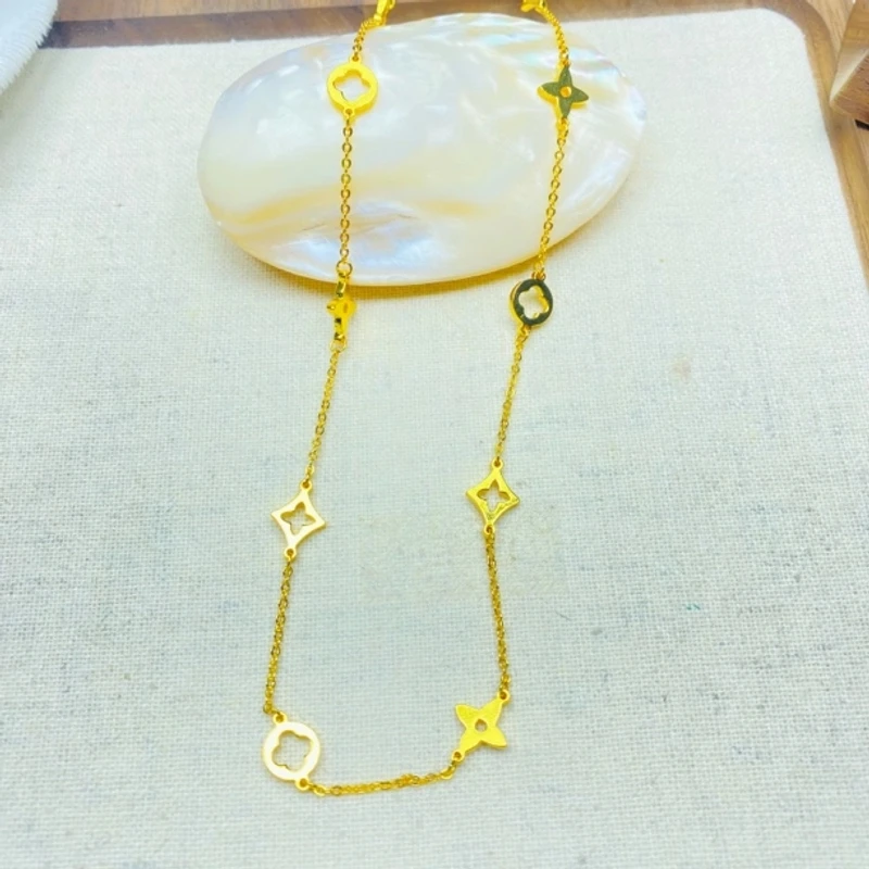 项链 爆款K0614黄色小花小草项链多样性发货47674