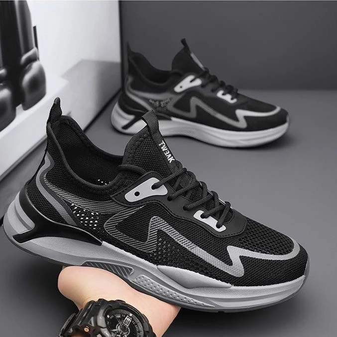 【清仓处理】男士夏天夏季网面运动鞋透气休闲鞋防滑耐磨飞织网鞋